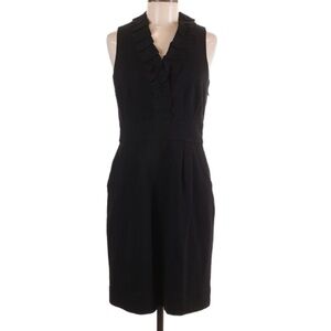 Taylor Black Ruffled Sleeveless Black Cocktail Dress size 8